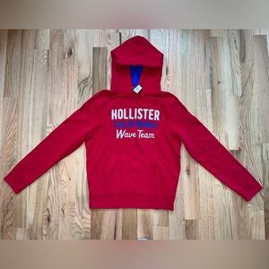 NWT Hollister Red Hoodie, size large